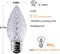 C7 Led Replacement Christmas Light Bulbs, 25-Pack C7 Shatterproof Led Bulbs with E12 Candelabra Base for Christmas String Lights, Waterproof & Dimmable Christmas Village Bulbs - Cool White